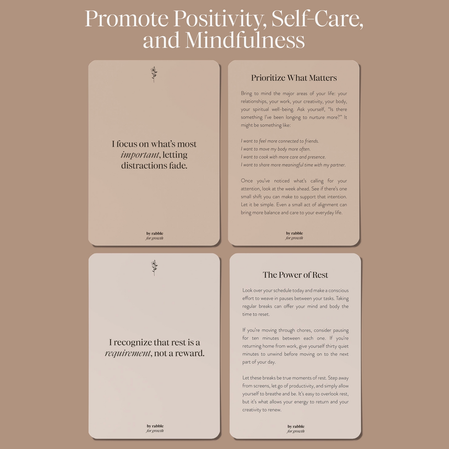 Self-Love Affirmation Cards